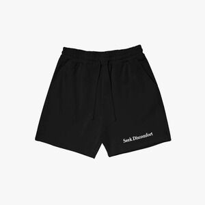 Seek Discomfort‎ Medium Black Sweat Shorts Mens 100% organic cotton